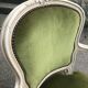 Paire de fauteuils style Louis XV verts