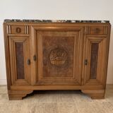 Walnut and marble sideboard year 1925