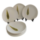 Set of 6 plates and 2 dishes.