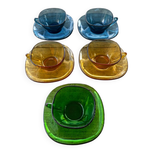 5 francais vintage/tasses à café vereco