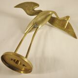 Brass heron 19 cm