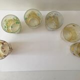 Set of 6 murano glasses acqua "goto" "murrisa" in murano glass unique piece