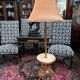 Floor lamp with telescopic base. Bronze, onyx.