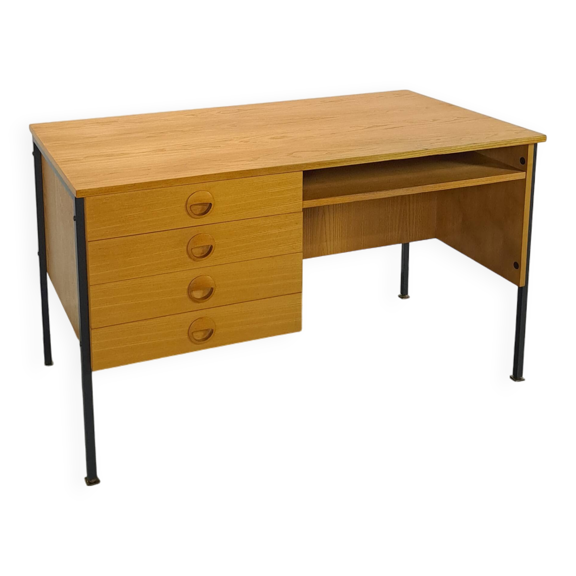 Bureau indépendant à tiroirs en placage Hellerau design