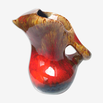 Vase céramique d'art Vallauris forme libre estampillé DC