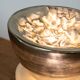 Lampe de table en verre de Murano, translucide, argent, par Carlo Nason, pour Mazzega,