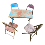 Folding metal chairs