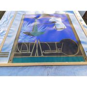 Lithographie en sérigraphie signée Charles Lepas 1980 Café Wien