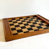 Game of checkers wood dovetail assembly vintage
