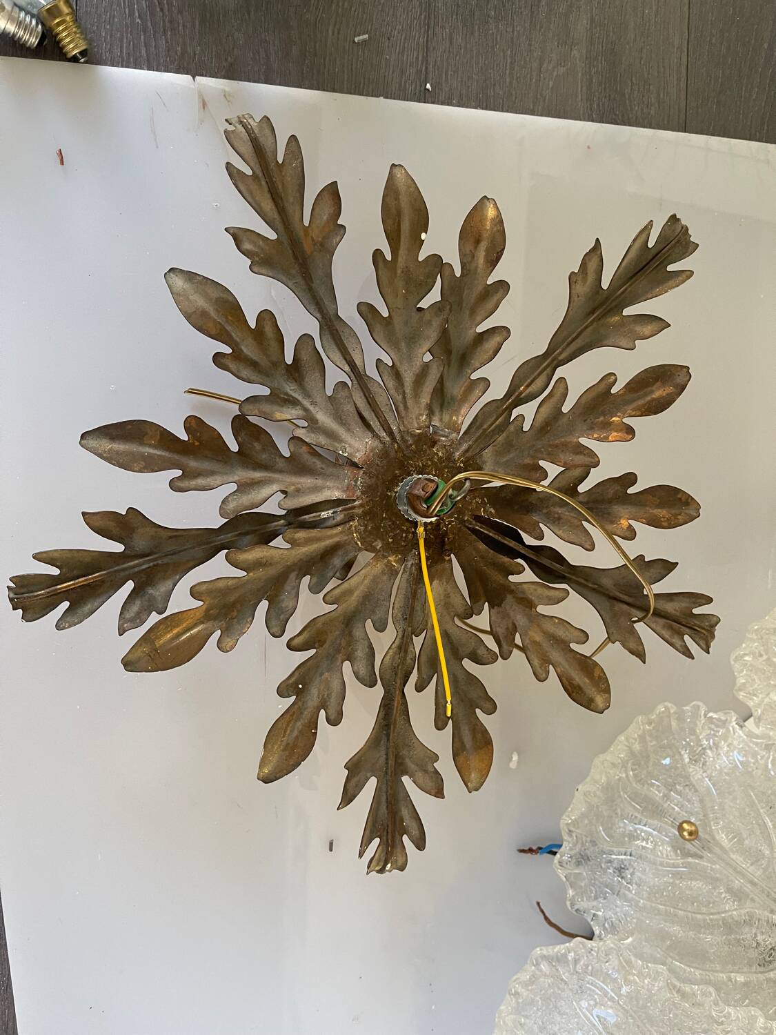 Florentine Gold Gilded Flushmount 1950’s