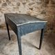 Bureau d'école français ancien, bureau d'écriture noir, bureau à abattant, vers 1900
