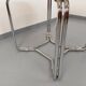 Vintage round dining table in smoked glass and chrome metal
