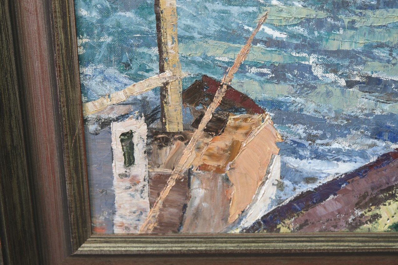 Torsten Torstenson (1901-1974), Swedish Modern Painting, 1950s, Oil on Canvas, Framed