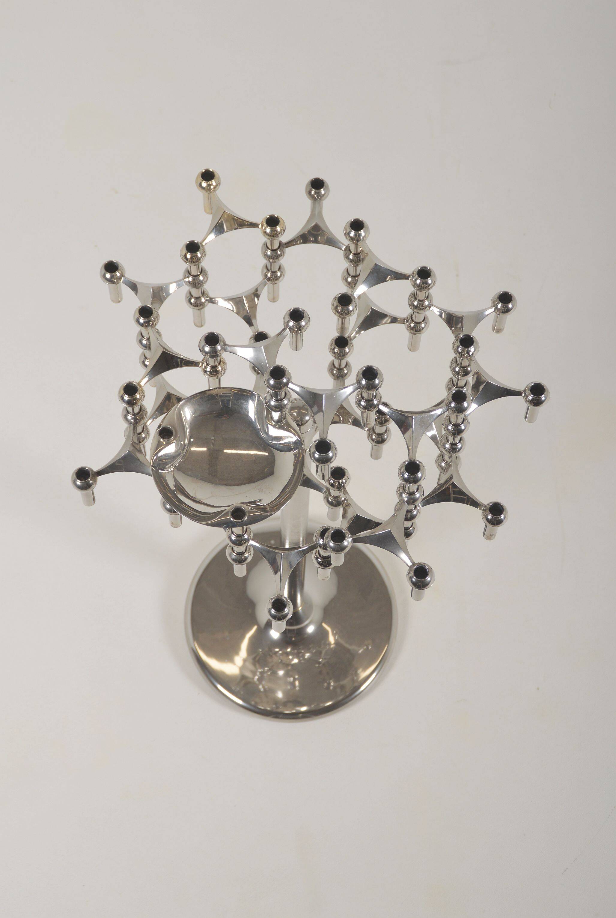 Vintage XL floor candlestick by Fritz Nagel for BMF, 1970s