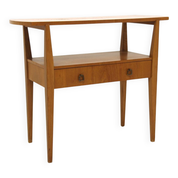 Table de chevet en orme, Swedish Modern, Suède, 1940