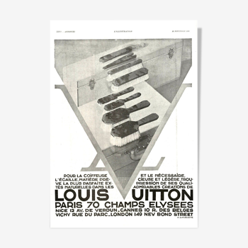 Affiche vintage années 30 Louis Vuitton 30x40cm sans cadre