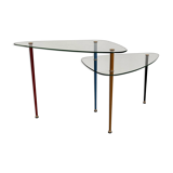 Italian Arlecchino Side Table in Glass by Edoardo Paoli for Vitrex