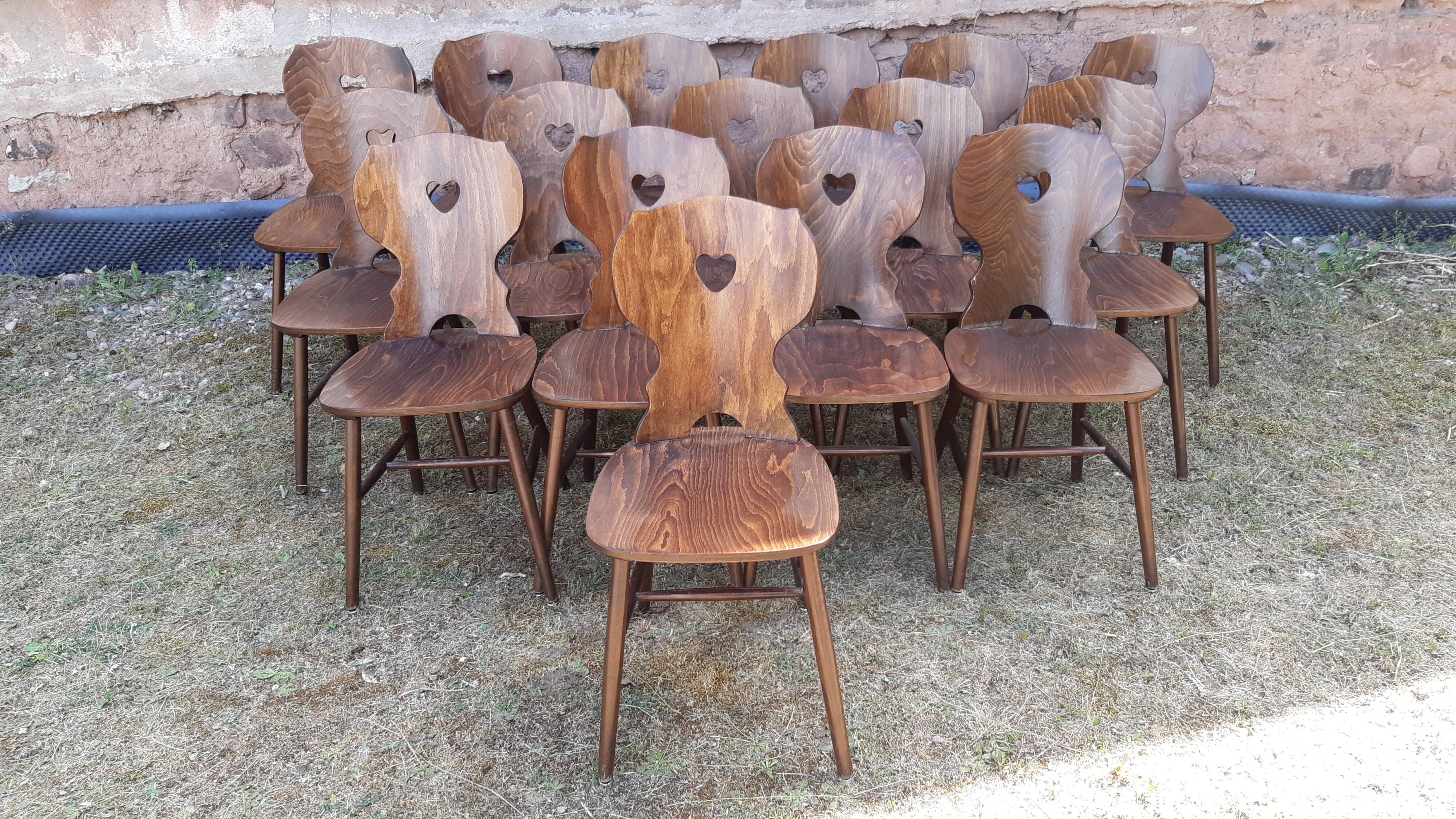 Set of 16 bistro chairs