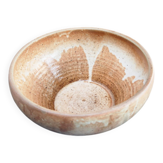 Vintage round stoneware salad bowl