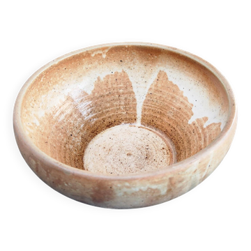 Vintage round stoneware salad bowl