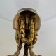 Coupe de table napoleon III en bronze et verre fin XIXe dorure