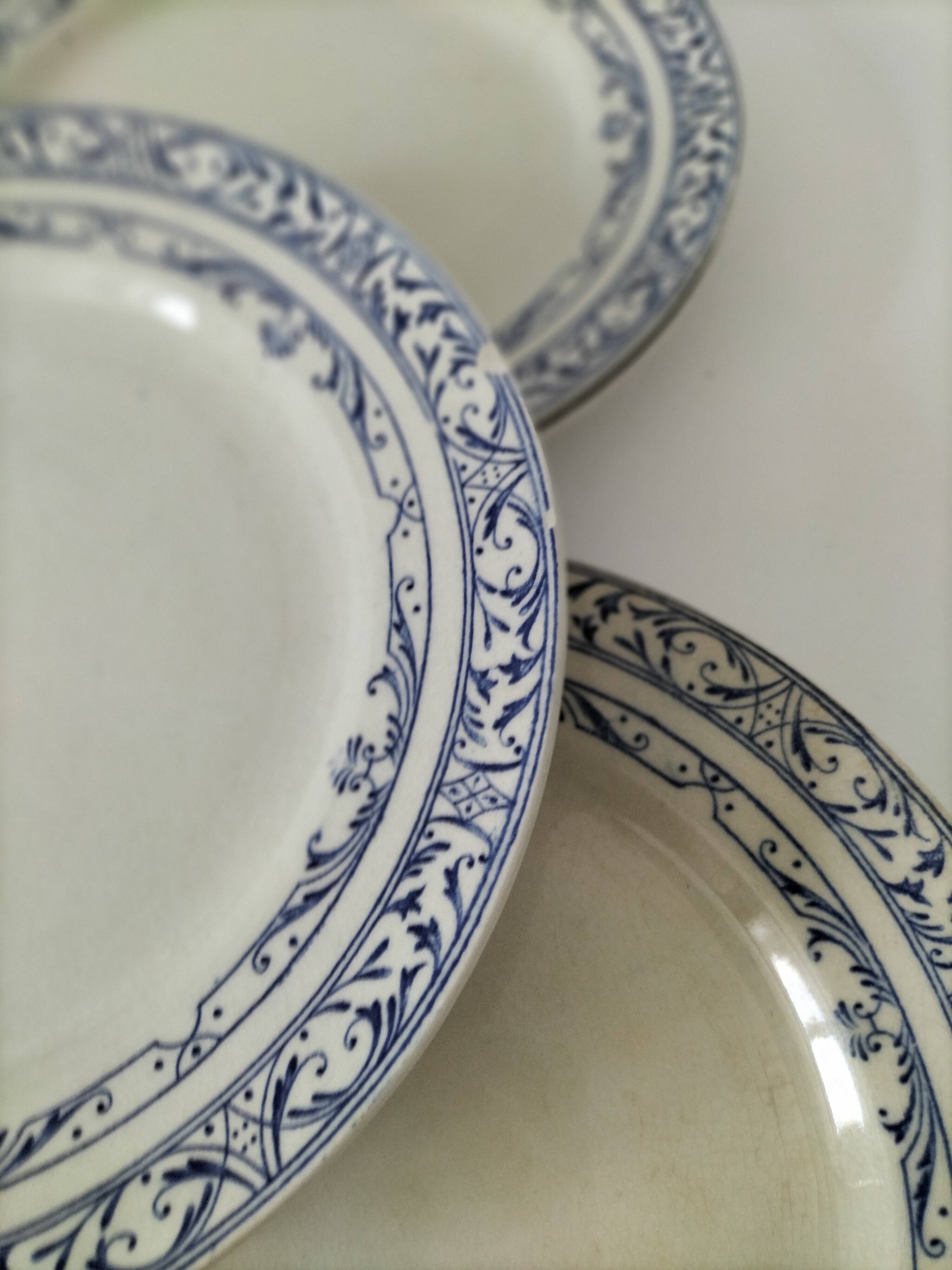 5 plates Creil and Montereau model Colbert – Ironstone 1890-1895