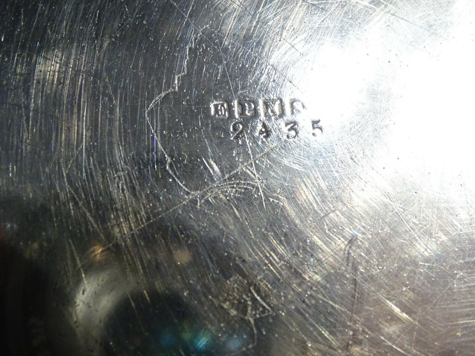 Silver metal tray engraved in late 19th century England rock style