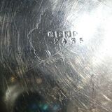 Silver metal tray engraved in late 19th century England rock style