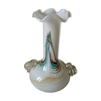 Vase in Murano 1960 marbled glass Carlo Moretti