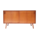 Enfilade scandinave portes coulissantes teck miel