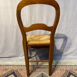 Set of 4 wooden chairs with mulched seat
