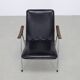 Vintage Lounge Chair in Leatherette and Metal, 1960s