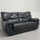 Anthracite grey leather sofa — Italian postmodern design