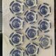 Set of 10 classic porcelain plates + 1 free – blue design