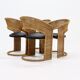 Set de 4 chaises de salle à manger en rotin par Luit van der Helm, Pays-Bas Années 1980
