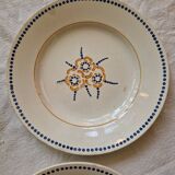 Set of 8 art deco longwy plates