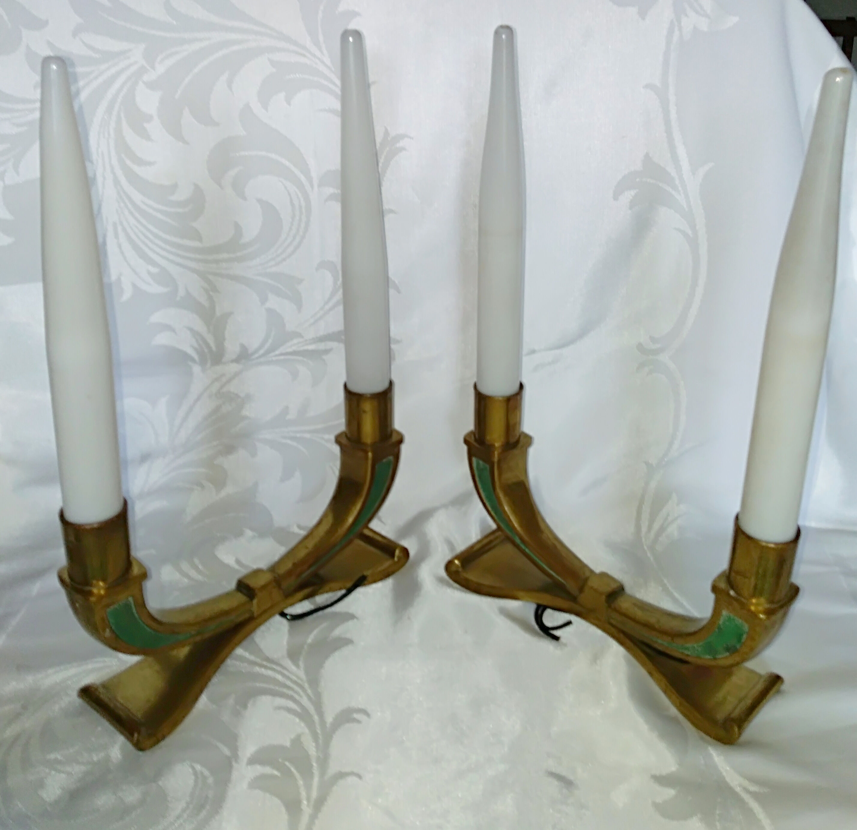 Pair of lamps candlestick  40s 50s