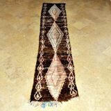 Moroccan Berber vintage hallway rug 336 x 75 cm