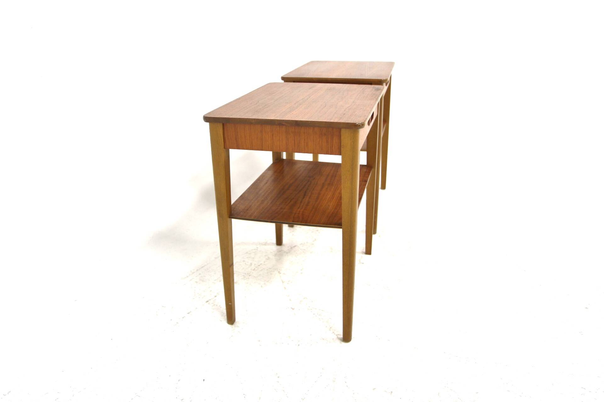Pair of Scandinavian teak bedside tables, Björkås Möbelfabrik, Sweden, 1960