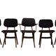 Louis van Teeffelen scissors dinner chairs , wébé, Dutch design