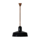 Black industrial enamel pendant light Vintage from Emo, 1960s
