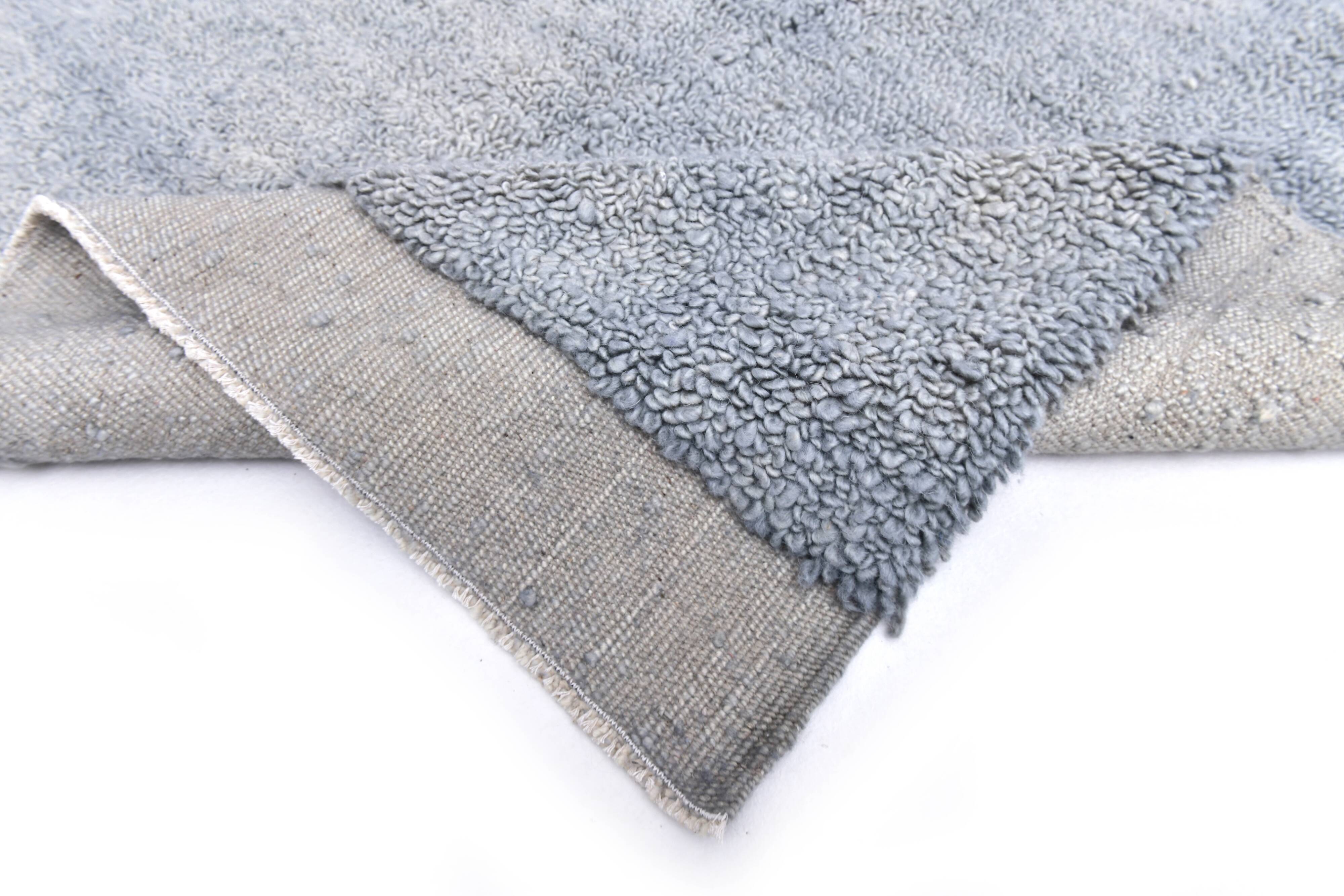 4x7 Blue & Gray Moroccan Area Rug 133x226Cm SK 240769