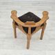 1950s, Danish design, reupholstered armchair, New Zealand sheepskin, oak wood.