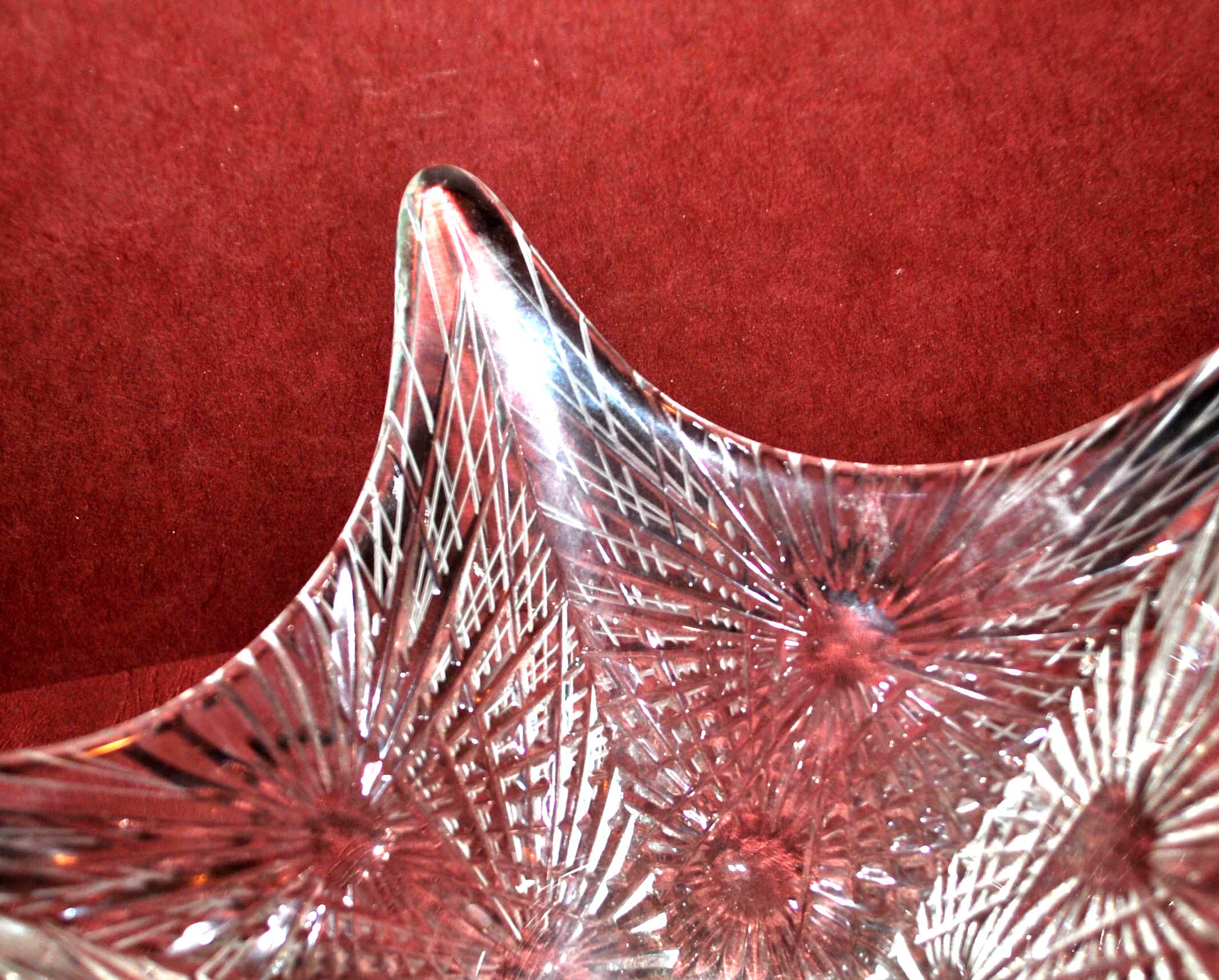 Empty-pocket star in cut crystal Saint-Louis