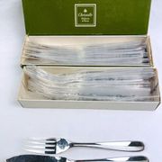 Christofle, fish service model Dax, 12 forks and 12 knives