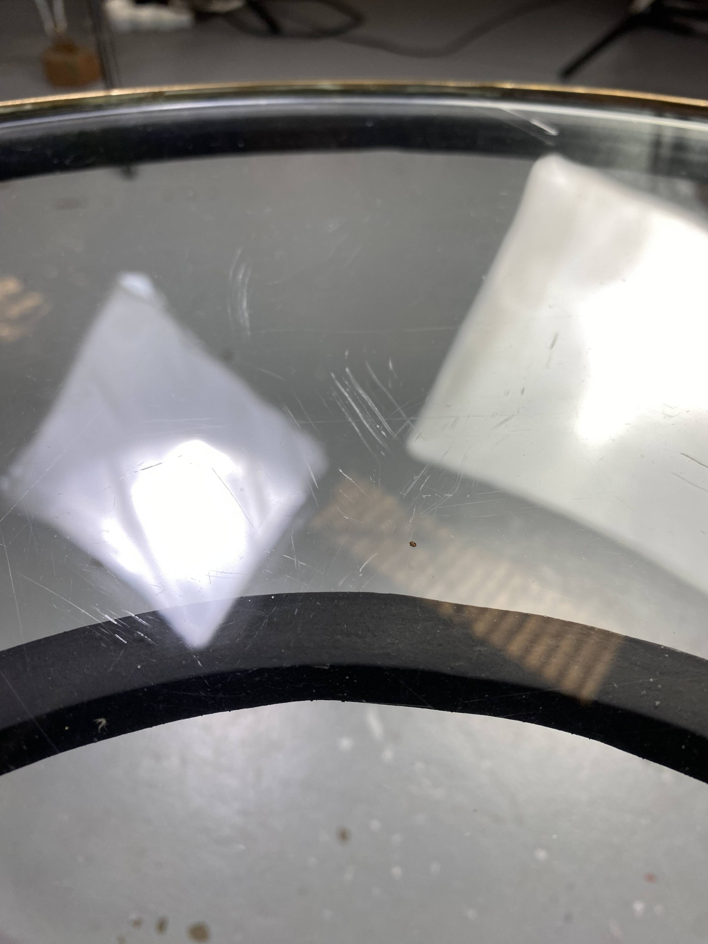 Wrought iron coffee table and glass top