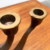 Vintage German brutalist metal candlestick by Dalbeck.