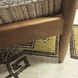 Canapé scandinave 3 places tissu bouclette 1960