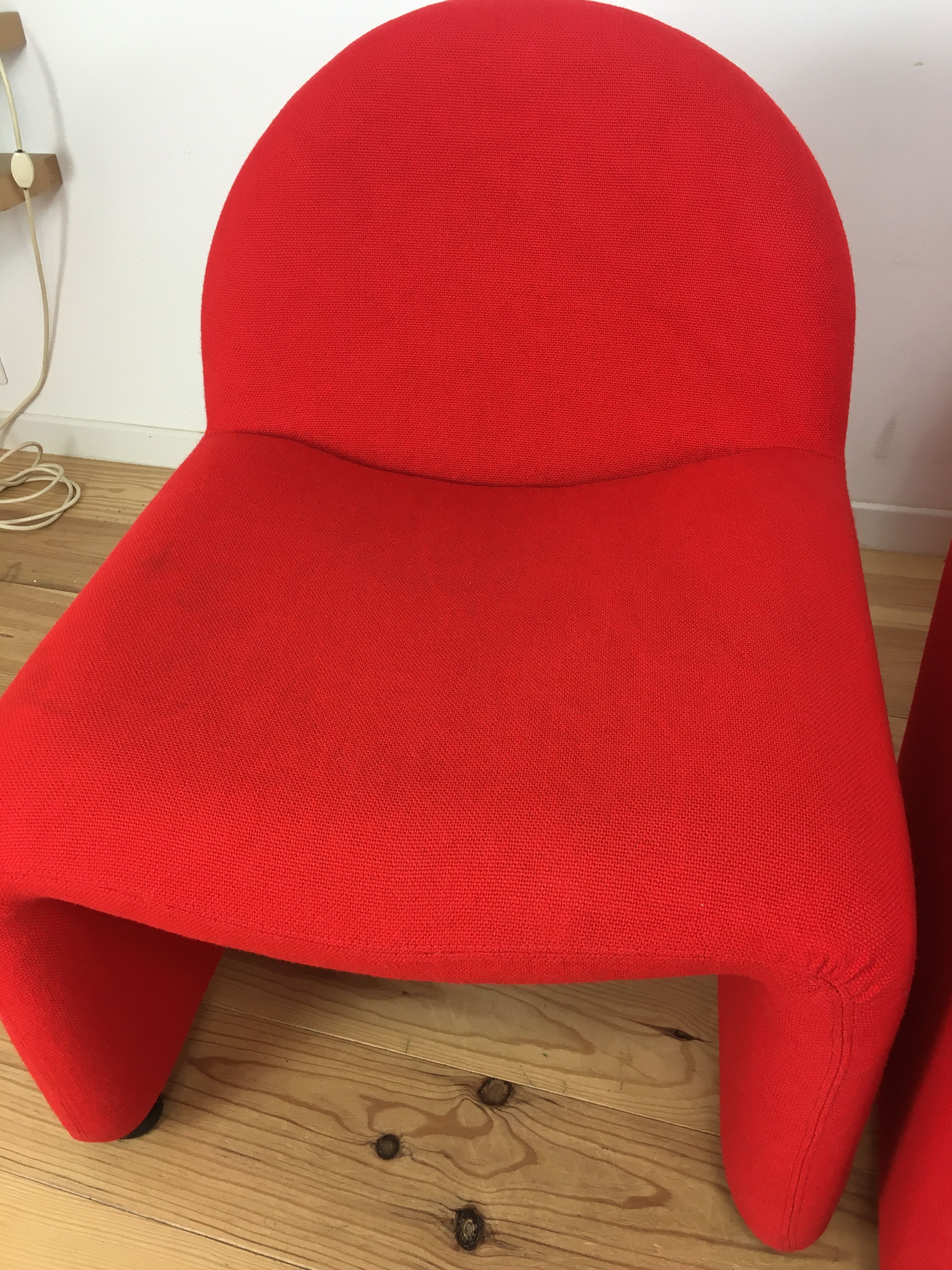 Pair of red Atal chairs