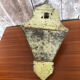 Old brass wall lamp + glass + vintage mirror back